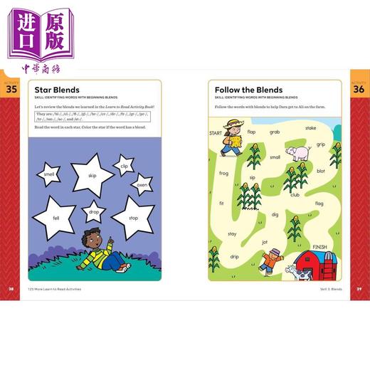 【中商原版】125个学习阅读活动 125 More Learn to Read Activities Teach Your Child to Read 英文原版小学英语练习 5-7岁 商品图3