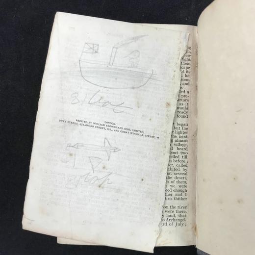 约19世纪中期 笛福《鲁宾逊漂流记》 真皮精装64开 商品图5