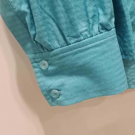 VIVIAN LIU R2443005初秋女装新款小翻领系带不规则下摆长袖衬衫 商品图3