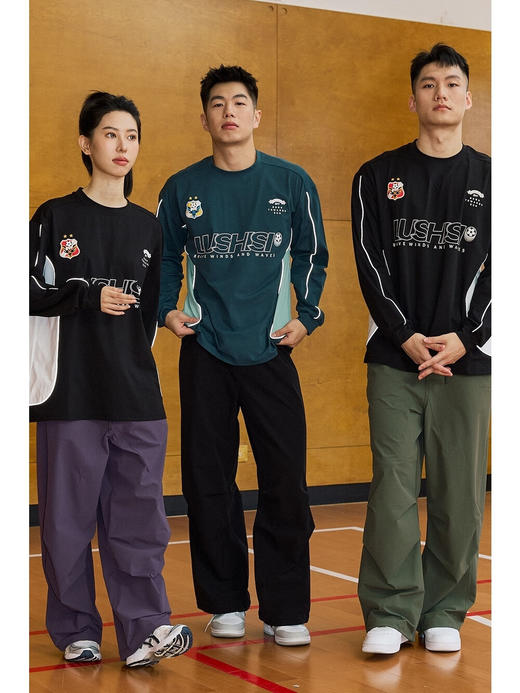 LUSHISI户外主题防泼水美式复古登山裤轻盈透气直筒休闲长裤男女 商品图5