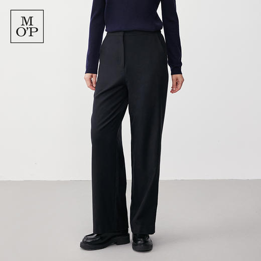 【100%绵羊毛】Marc O'Polo/MOP2024冬季新款垂感直筒休闲裤女士 商品图1