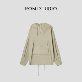 ROMI STUDIO“立体剪裁”宽松休闲薄款透气连帽工装外套W3305