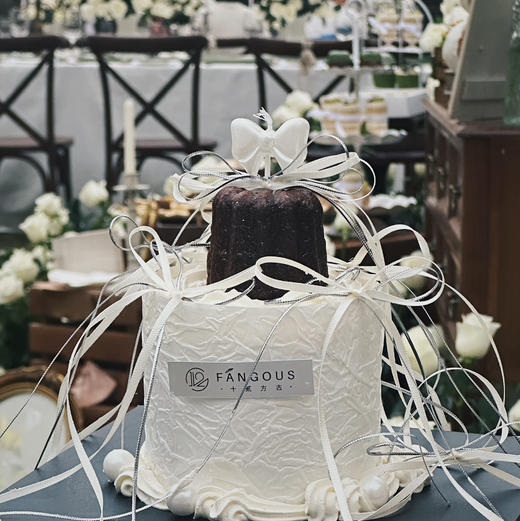 白色蝴蝶结蜡烛 商品图3