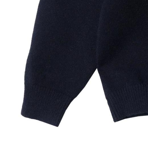 MY203秋冬新款男士纯色纽扣老钱风宽松净版纽扣半高领设计长袖针织上衣 商品图4