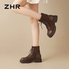 ZHR则则英伦风厚底马丁靴女2024新款时尚潮流百搭显瘦短靴小个子 商品缩略图7