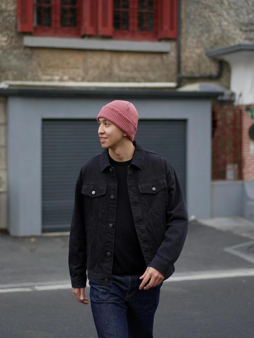 【顺丰包邮】35234 洛诗琳酷帅中性风重磅高端水洗做旧黑色牛仔夹克外套 商品图2