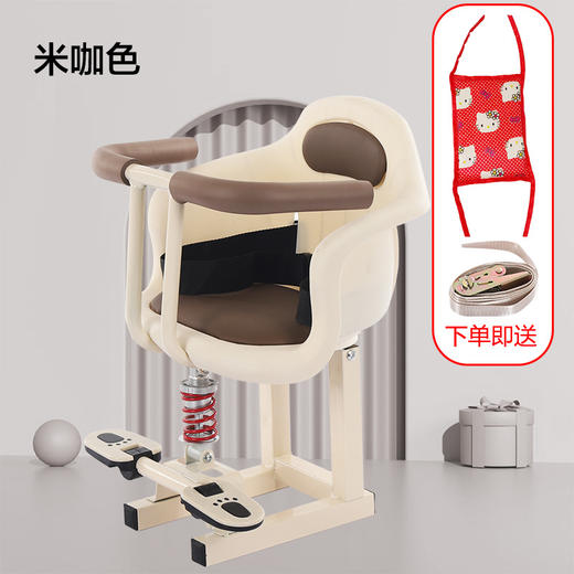 【电动车前置座椅，宝宝舒适出行】电动车儿童座椅 前置宝宝坐椅摩托车 婴儿安全凳子 带娃神器雅迪爱玛-QQ 商品图5