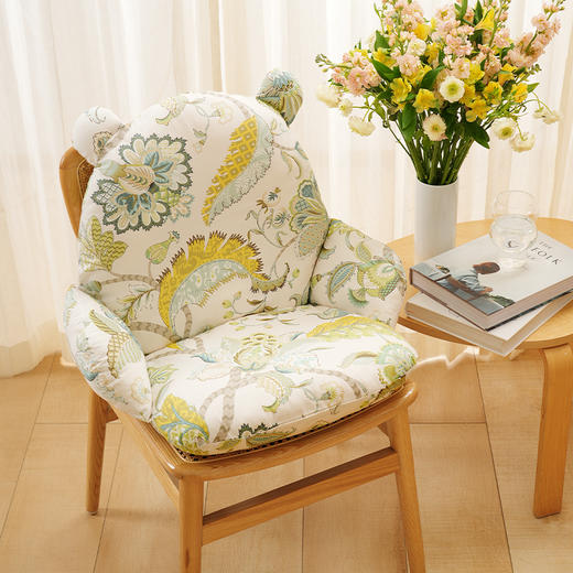 春天系列小熊坐垫靠垫一体椅子坐垫靠背办公室上班久坐神器电脑椅 商品图0