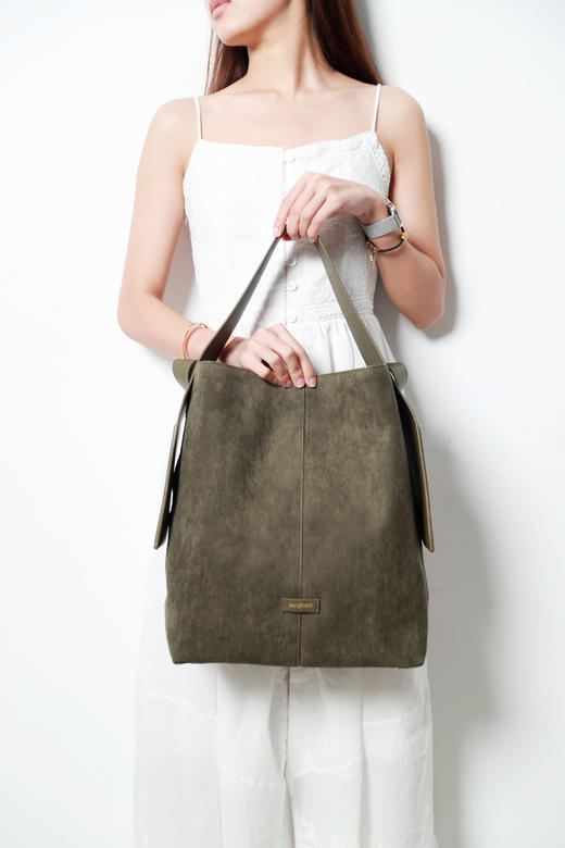 富婆儿既视感！！氛围感托特包。慵懒风大容量牛皮单肩包A120660 商品图3