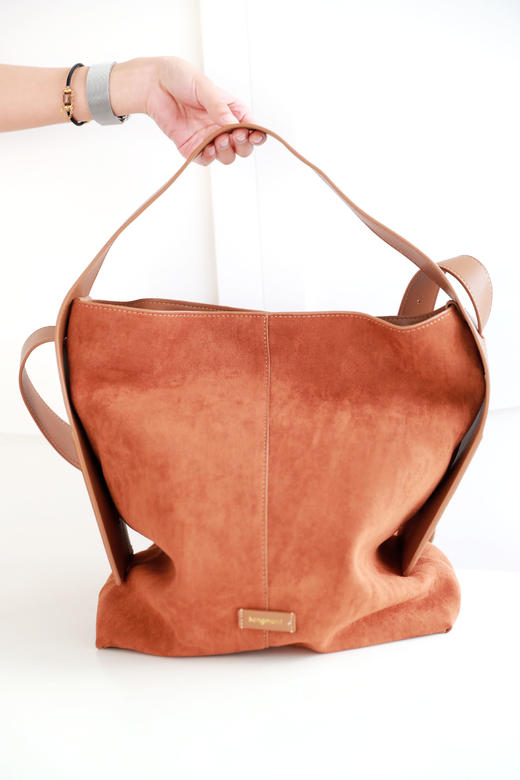 富婆儿既视感！！氛围感托特包。慵懒风大容量牛皮单肩包A120660 商品图13