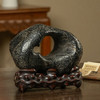 清 灵璧石云岫文房赏石（红木座） 商品缩略图4