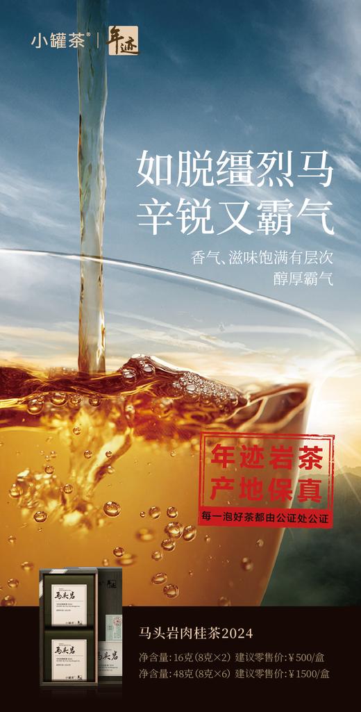 小罐茶旗下•年迹马头岩肉桂茶2024年份六泡装：每泡8g一共48g茶叶 商品图2