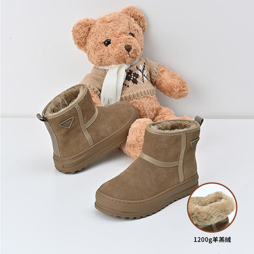 经典鲨2024冬季新款时尚百搭圆头加绒加厚保暖御寒雪地靴女KW133-D58011 商品图2