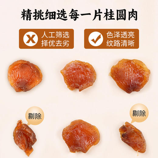 【14斤鲜果才出1斤！】天桂古小圆 桂圆肉 280g*1袋 125g*4罐  100%古法桂圆肉，不加糖，不熏硫；无核肉厚，干净无沙；入口清甜柔润，久泡不烂，吃法多样 商品图5