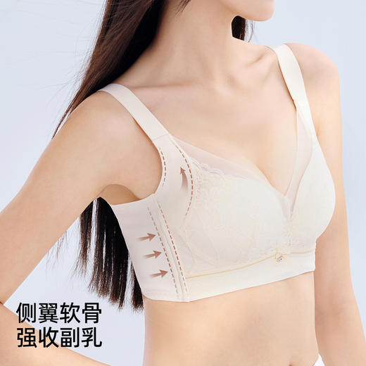 【聚拢调整型】熳洁儿 内衣小胸显大文胸性感蕾丝无痕美背收副乳24261526 商品图4