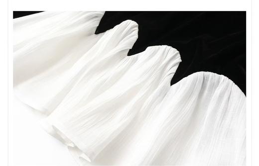 优雅气质丝绒拼接荷叶花边精致美丽衫 商品图14