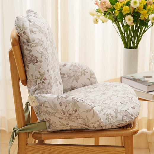 桃花夭夭系列小熊坐垫靠垫一体椅子坐垫靠背办公室上班久坐神器电脑椅 商品图5