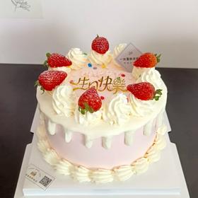 【草莓淋面蛋糕001】