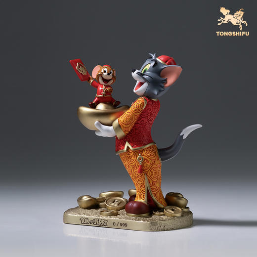 铜师傅 正版授权《猫和老鼠》S款 限量手办 桌面铜摆件家居工艺品 商品图2