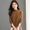 CC-tbrk-58129高腰短款小个子套头毛衣女士秋冬时尚半高领打底内搭纯色针织上衣 商品缩略图1