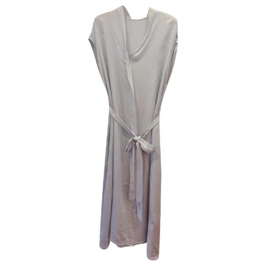 VIVIAN LIU TZ2414103梅春女装新款V领花边系带无袖长款连衣裙 商品图4