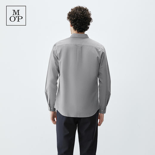 Marc O'Polo/MOP【品牌经典系列】纯棉斜纹磨毛高级感长袖衬衫男 商品图3