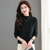 CC-tbrk-58129高腰短款小个子套头毛衣女士秋冬时尚半高领打底内搭纯色针织上衣 商品缩略图3