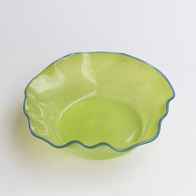 北欧创意轻奢风手工琉璃果盘客厅样板间高档不规则异形零食装饰盘