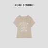ROMI STUDIO “美式复古” 肤感棉弹力龟裂印花针织短袖T恤421T1013 商品缩略图0