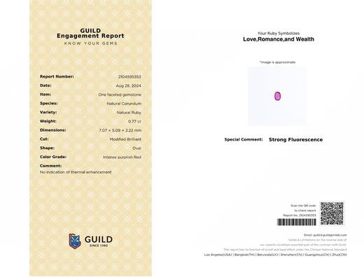 0.77ct刻面红宝石戒指 商品图3