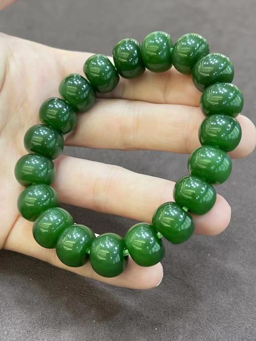 碧玉精品-算盘珠-孤品手串 商品图0