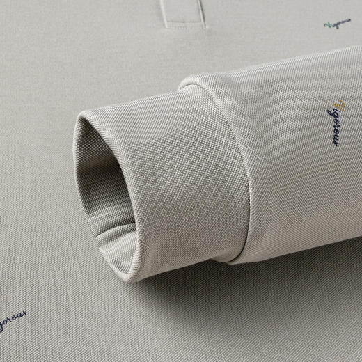 罗蒙秋冬男士Polo衫满印含羊毛蚕丝休闲百搭双面磨毛polo衫男长袖t恤男 商品图8