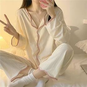 「39.9到手两件套！ins小清新」春秋新款ins睡衣女日系甜美卡通学生少女休闲简约长袖家居服内衣套装