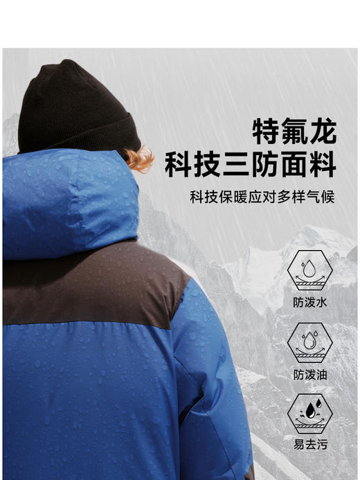 Teenie Weenie小熊男装撞色连帽羽绒服男冬季TNJD248V27I 商品图4