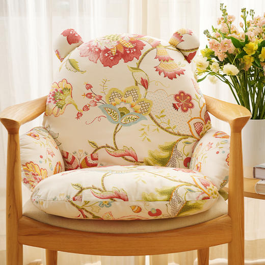 春天系列小熊坐垫靠垫一体椅子坐垫靠背办公室上班久坐神器电脑椅 商品图1