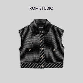 ROMI STUDIO香香风黑色马甲W3155