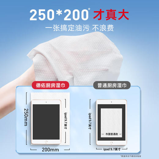 【分仓直发包邮】德佑厨房湿巾60片线下专供60片*3包（新老包装随机发货） 商品图3