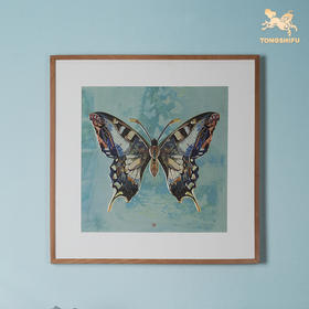 铜师傅 手工錾刻 铜雕画《彩云蝶》客厅玄关画沙发背景墙装饰画