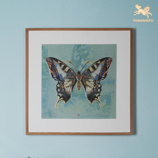 铜师傅 手工錾刻 铜雕画《彩云蝶》客厅玄关画沙发背景墙装饰画 商品图0