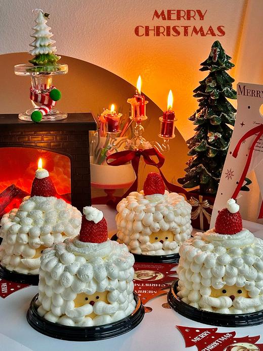 圣诞老人蛋糕（直径12厘米 高15厘米左右，包含装饰的高度） 商品图7