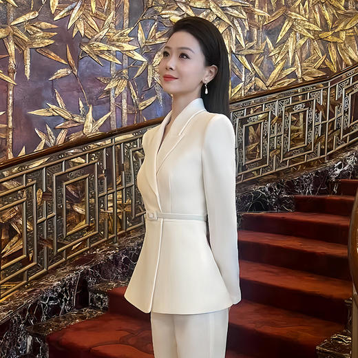 IWY/高级感职业西装套装女秋冬气质总裁阔腿裤正式场合职场正装C15106+P35106 商品图4