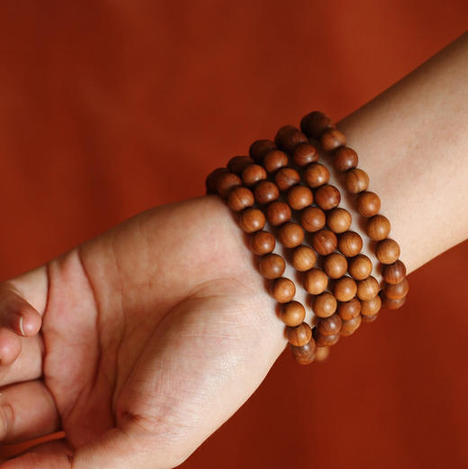 【青山特惠】0.6*108颗/ 0.8*108颗 印度迈索尔正区老山檀 红肉级老料手串 L18 商品图8