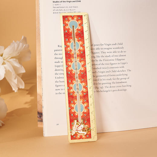 敦煌系列 藻井九色鹿可移动金属尺 商品图2