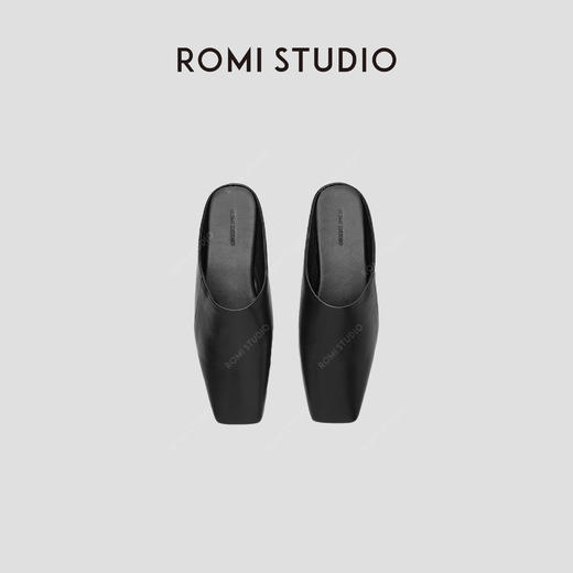 ROMI STUDIO“经典升级” 慵懒随性百搭方头平底浅口穆勒拖鞋 S3601 商品图2