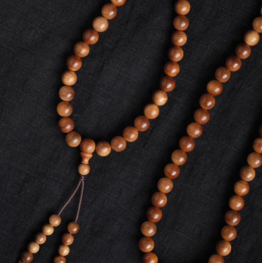 【青山特惠】0.8*108颗沉水级黑肉印度迈索尔正区老山檀手串 L15 商品图1