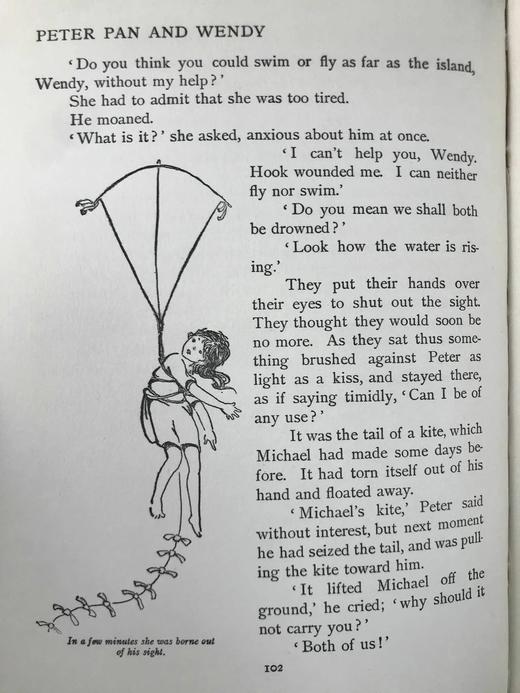 1932年 詹姆斯·巴利《彼得潘与温蒂》 28幅插图 布面精装18开 商品图14
