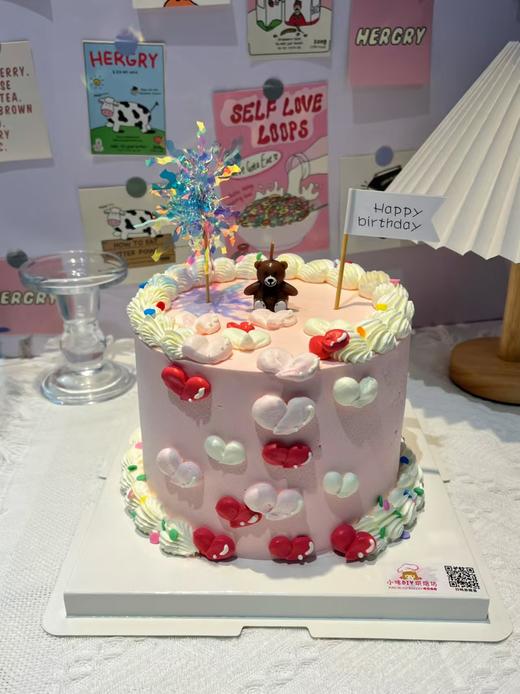 粉色小熊蜡烛 商品图0