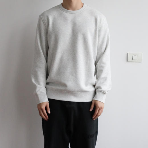 B.B 秋冬加绒厚款 格纹徽标 圆领宽松卫衣 WY862 商品图2