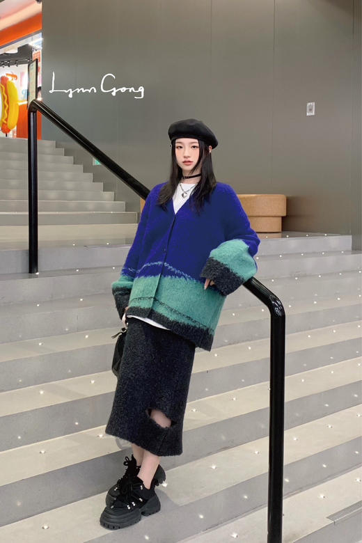 开口针织半裙 商品图0