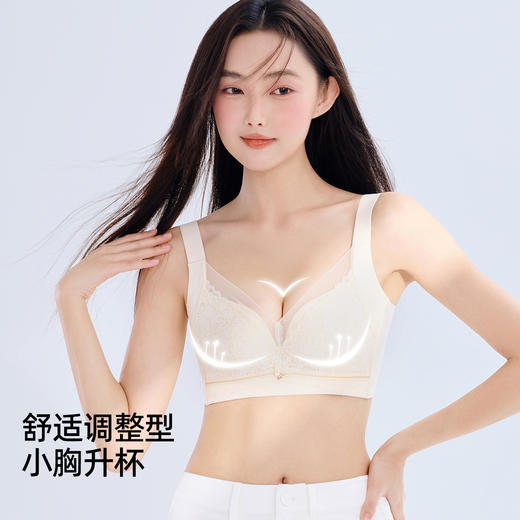 【聚拢调整型】熳洁儿 内衣小胸显大文胸性感蕾丝无痕美背收副乳24261526 商品图3